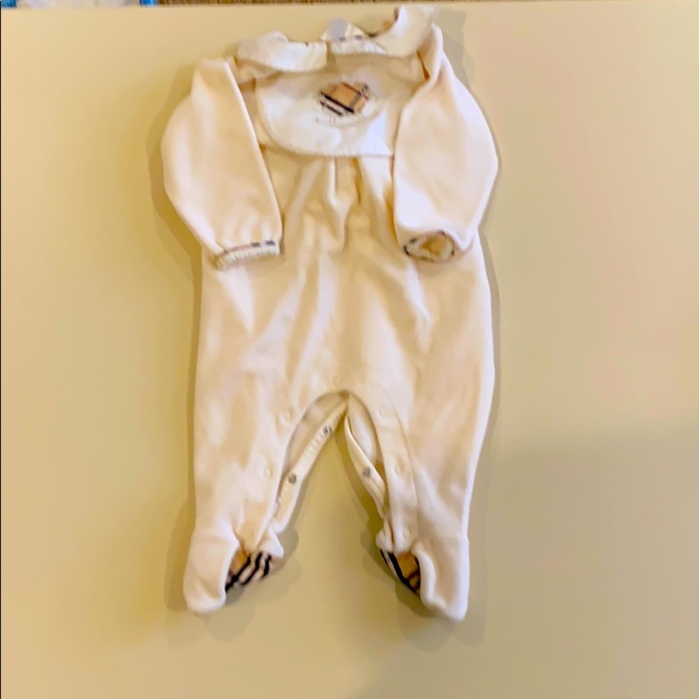 Autgentic Burberry onesie with detachable bib. Bought on posh, never used it